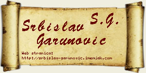 Srbislav Garunović vizit kartica